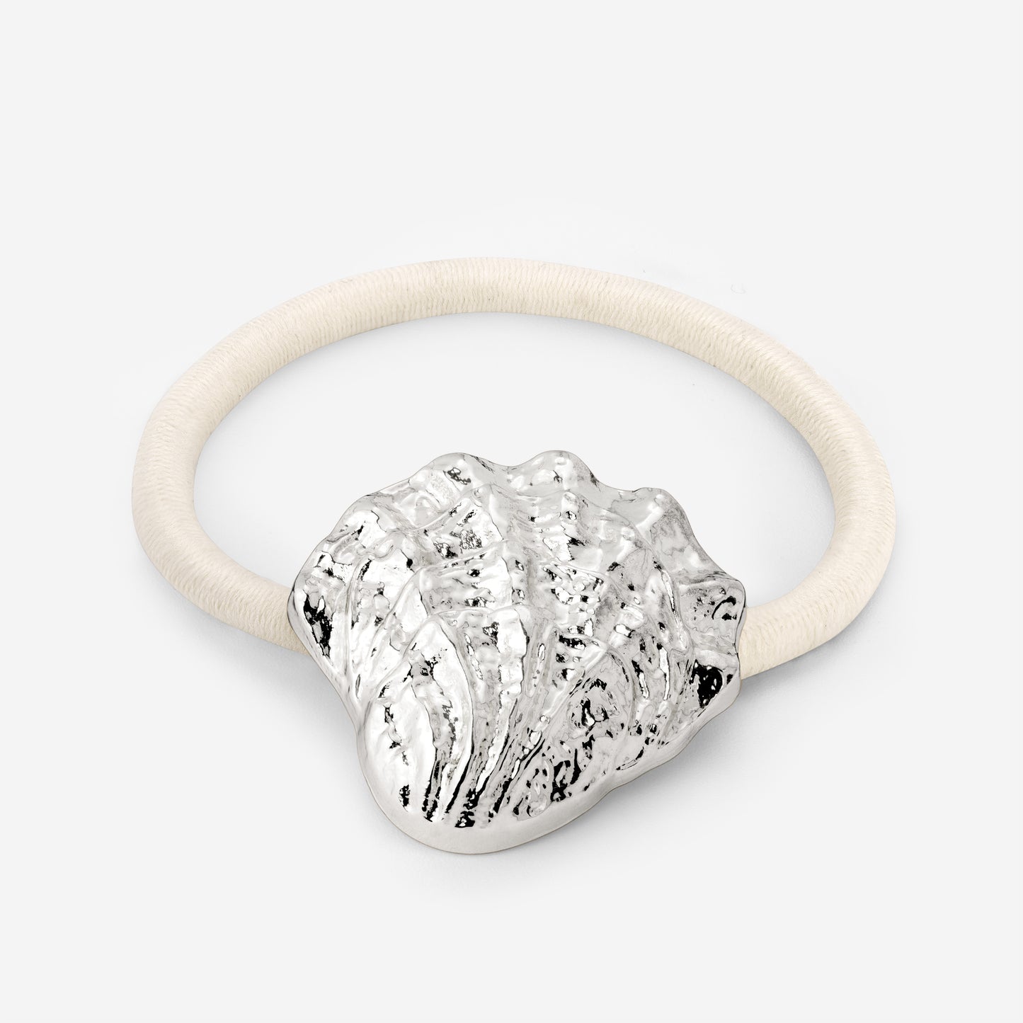 Shell Hair Tie Creme