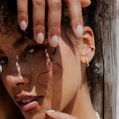 Square Hoops Gold