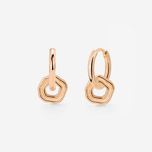 Coastal Charm Hoop Set Small Roségold