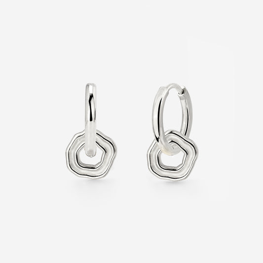 Coastal Charm Hoop Set Small Silber