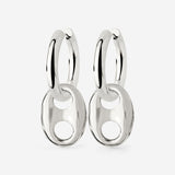 Chunky Gem Find Hoop Set Medium Silber