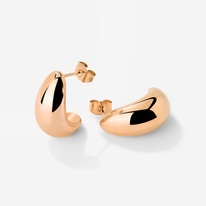 Huggie Studs Roségold