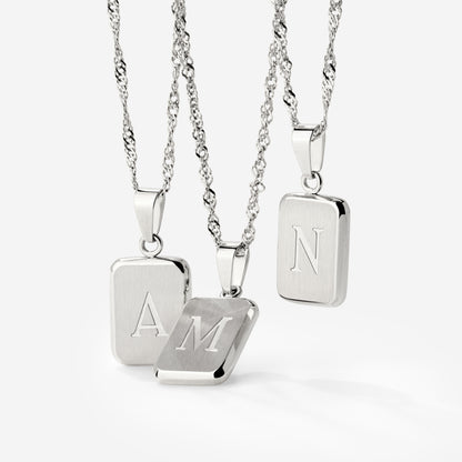 Letter Necklace Silber