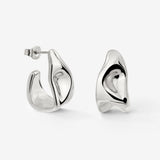 Liquid Shape Studs Silber