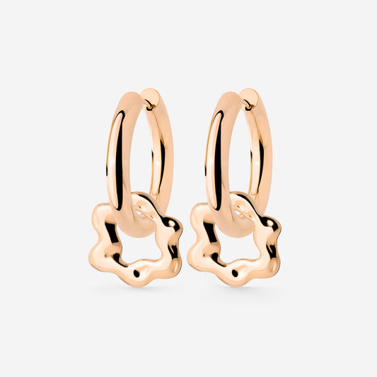 Chunky Melting Donut Hoop Set Medium Roségold