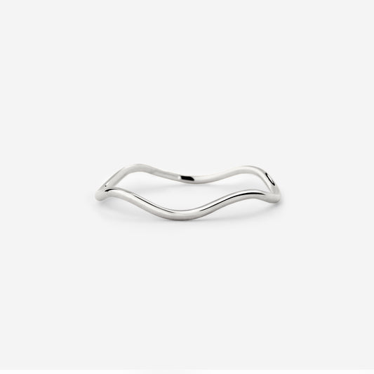 Slim Wave Ring Silber