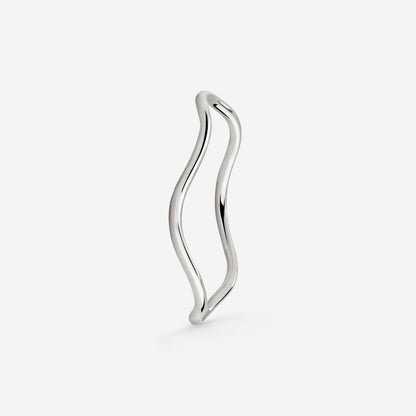 Slim Wave Ring Silber