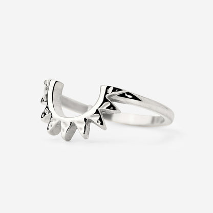 Sun Ray Ring Silber