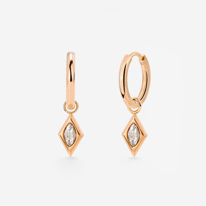 Sweet Diamond Hoop Set Small Roségold