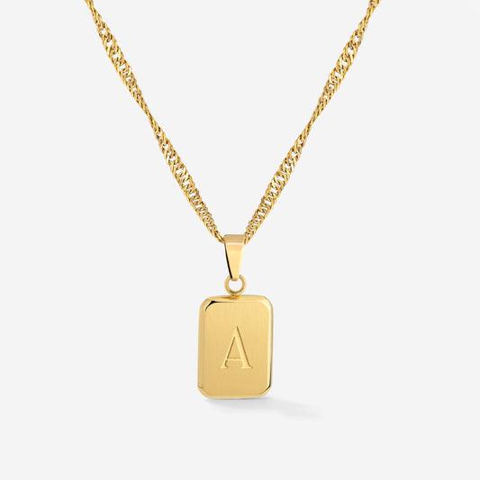 Letter Necklace Gold