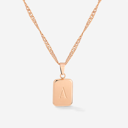 Letter Necklace Roségold