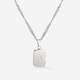 Letter Necklace Silber