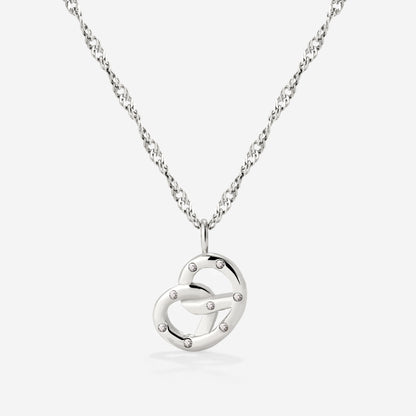 Bedazzle my Pretzel Necklace Silber