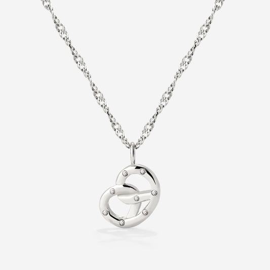 Bedazzle my Pretzel Necklace Silber