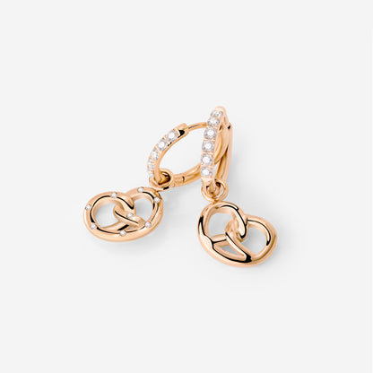 Bedazzled Pretzel Glimmer Hoop Set Small Roségold