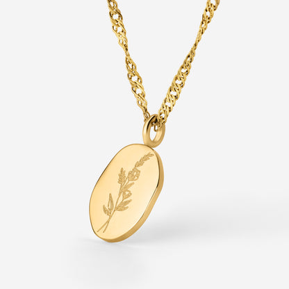 Bouquet Coin Necklace Gold