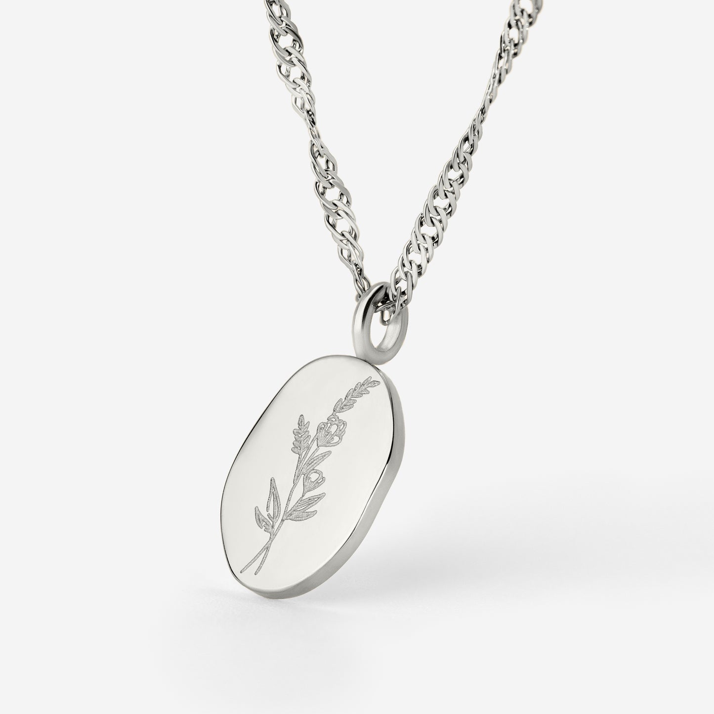 Bouquet Coin Necklace Silber