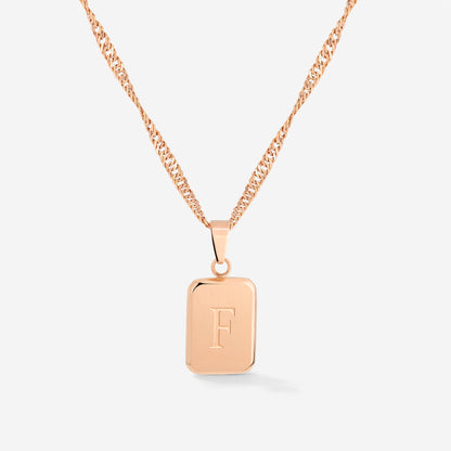 Letter Necklace Roségold