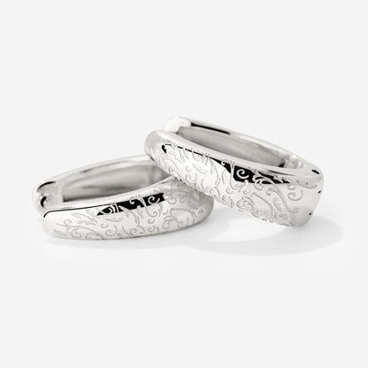 Desert Glow Hoops Silber