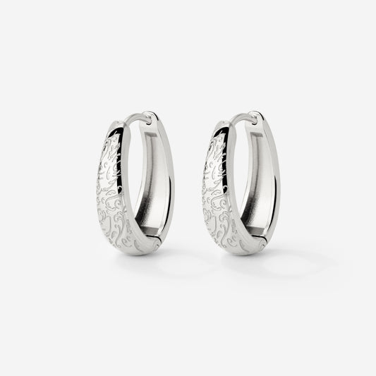 Desert Glow Hoops Silber