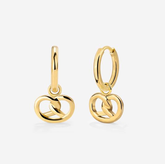 Pretzel Babe Hoop Set Small Gold