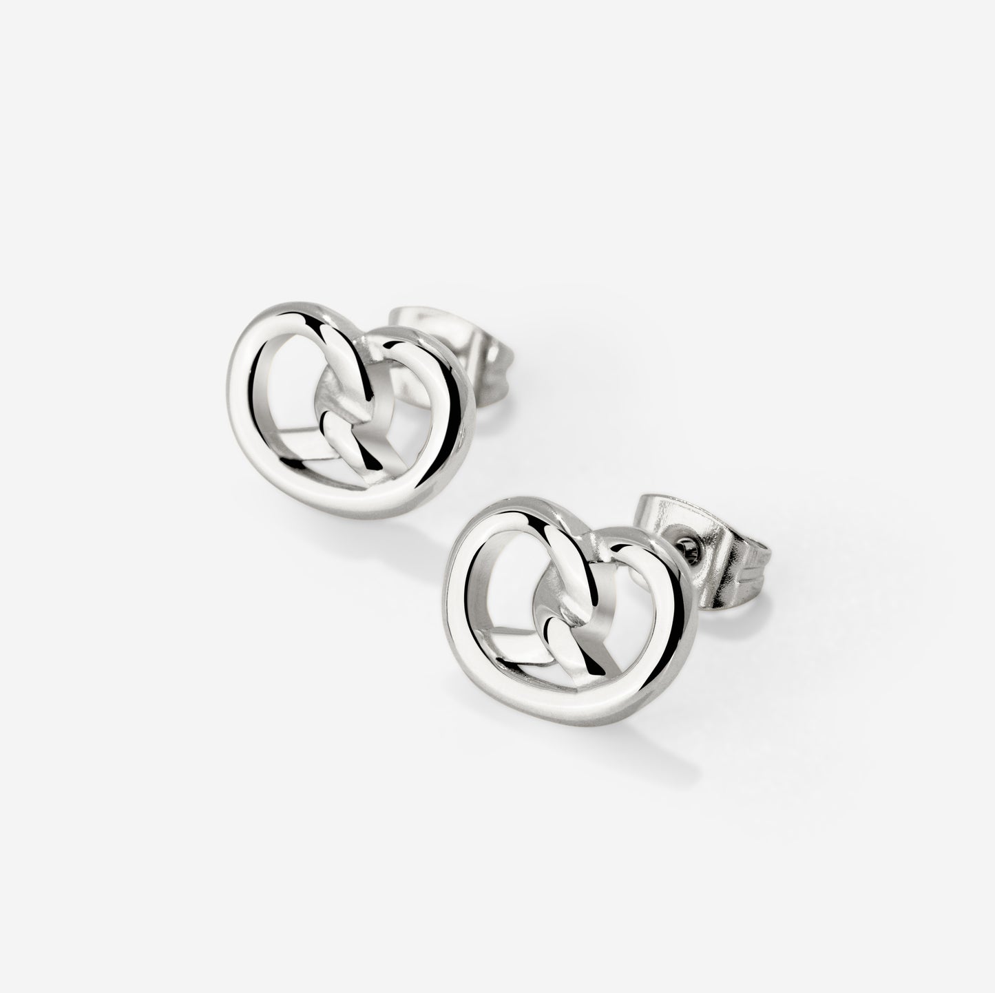 Pretzel Babe Studs Silber