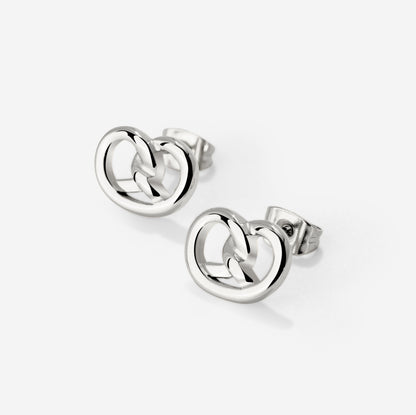 Pretzel Babe Studs Silber