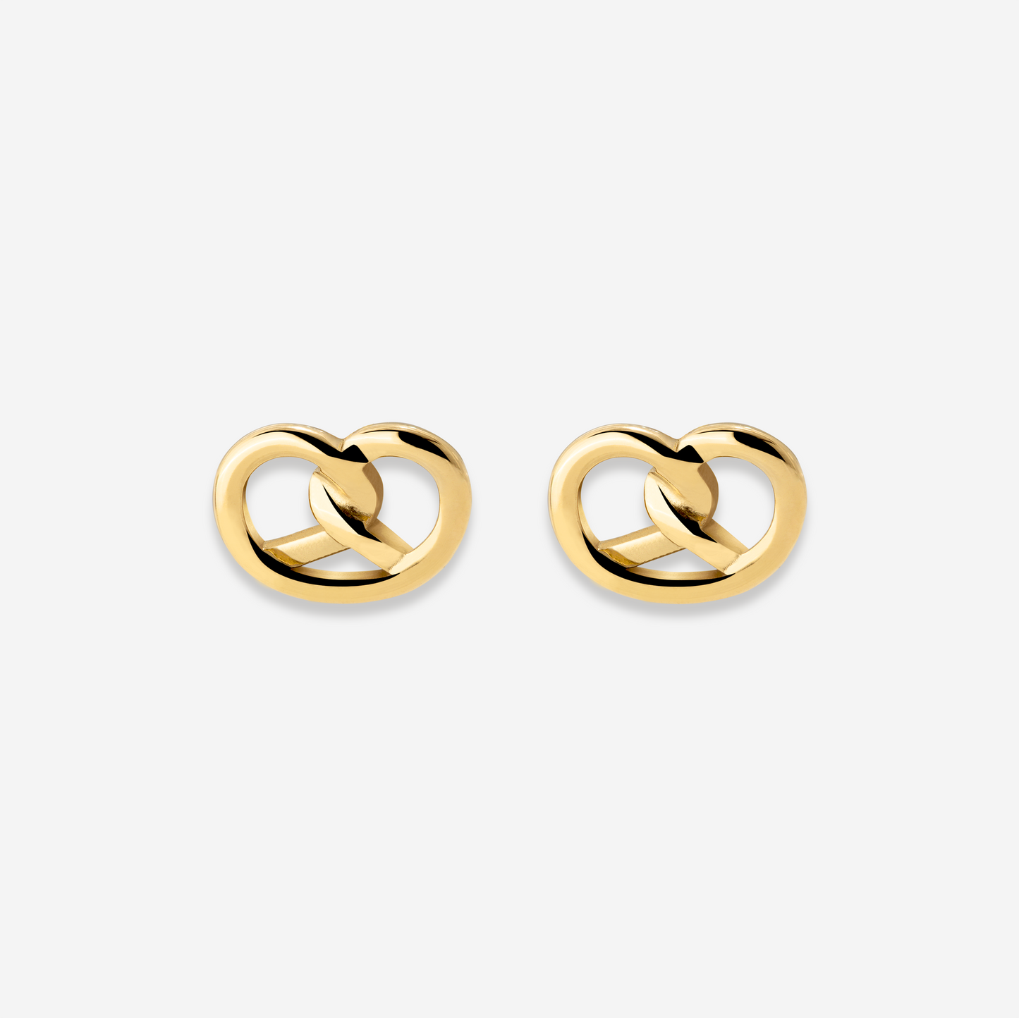 Pretzel Babe Studs Gold