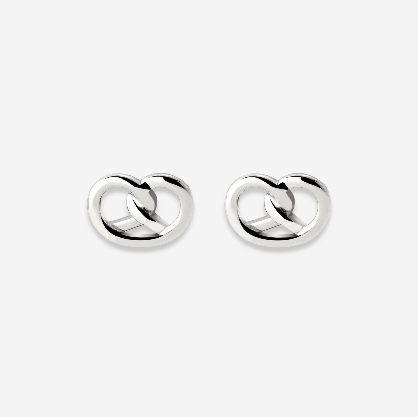 Pretzel Babe Studs Silber