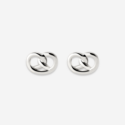 Pretzel Babe Studs Silber