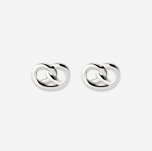 Pretzel Babe Studs Silber
