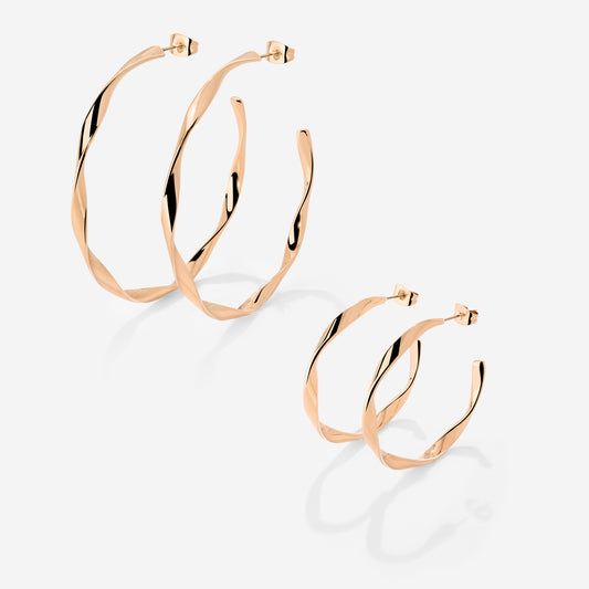 Sahira Hoop Bundle Roségold