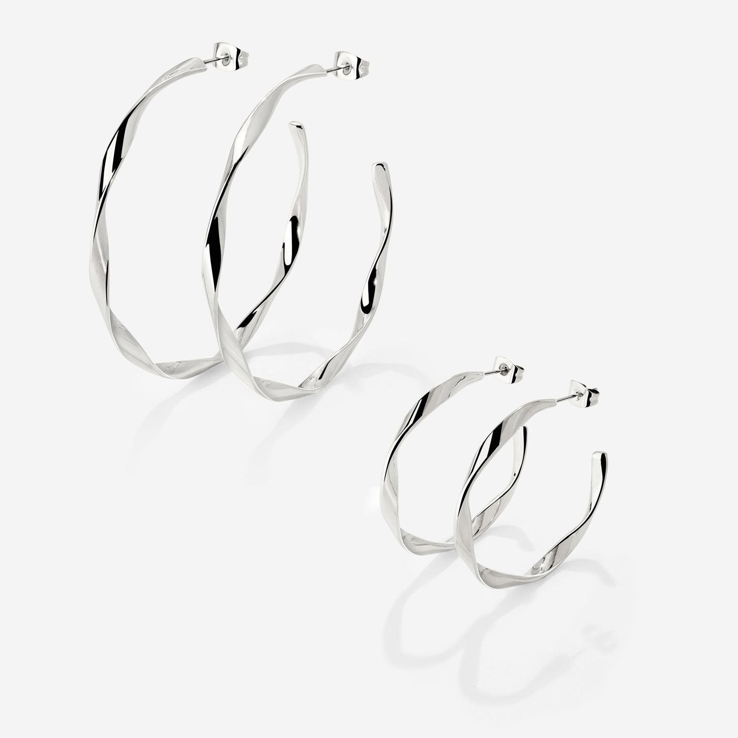 Sahira Hoop Bundle Silber