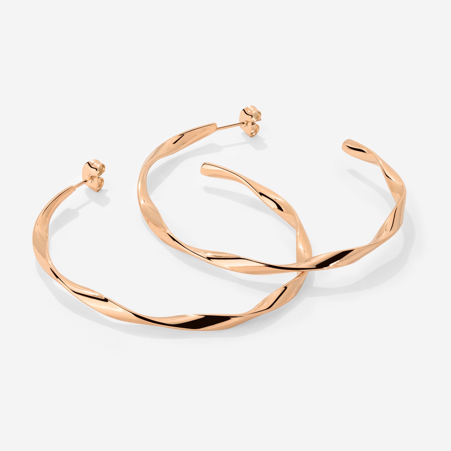 Sahira Hoop Studs Large Roségold