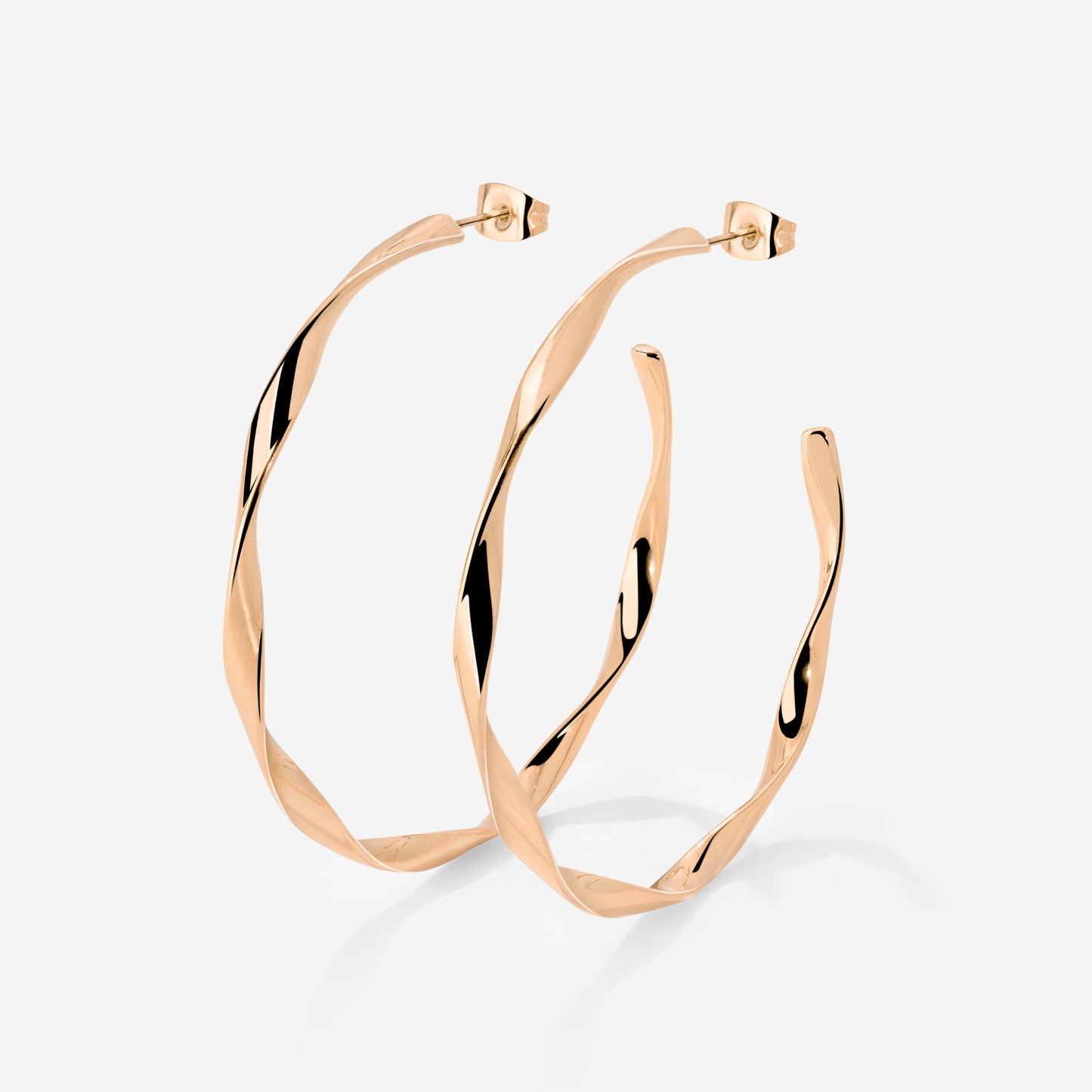Sahira Hoop Studs Large Roségold