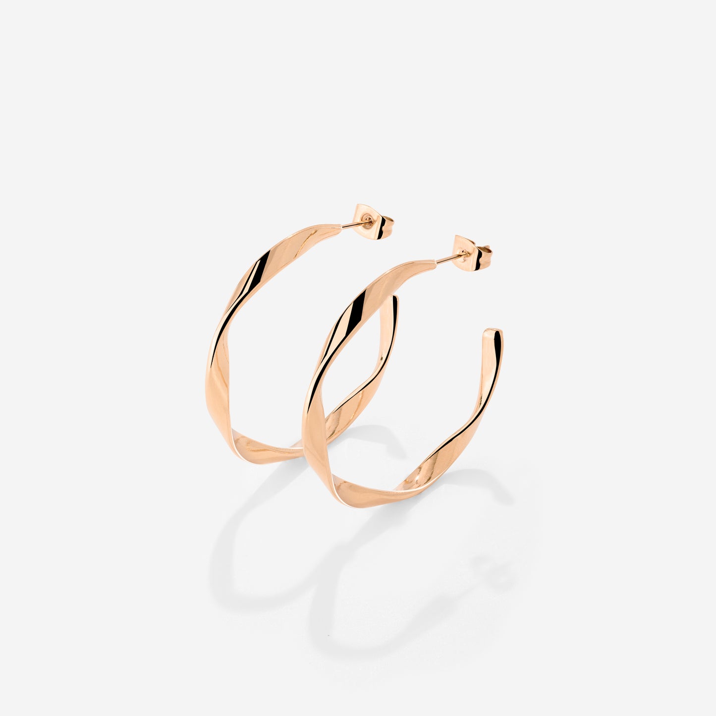 Sahira Hoop Studs Medium Roségold