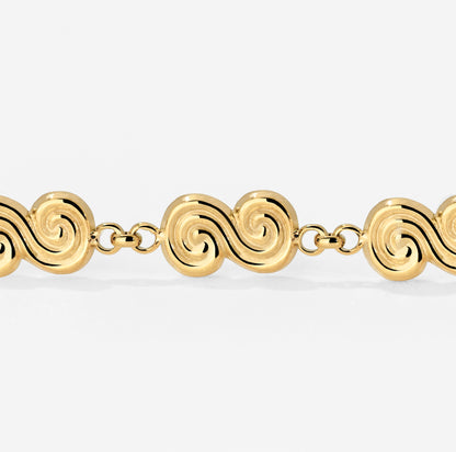 Serpent's Whisper Hoop Set Small Gold