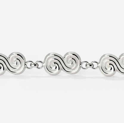 Serpent's Whisper Hoop Set Small Silber