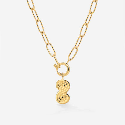 Serpent's Whisper Oval Links Necklace Set Gold