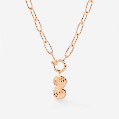 Serpent's Whisper Oval Links Necklace Set Roségold