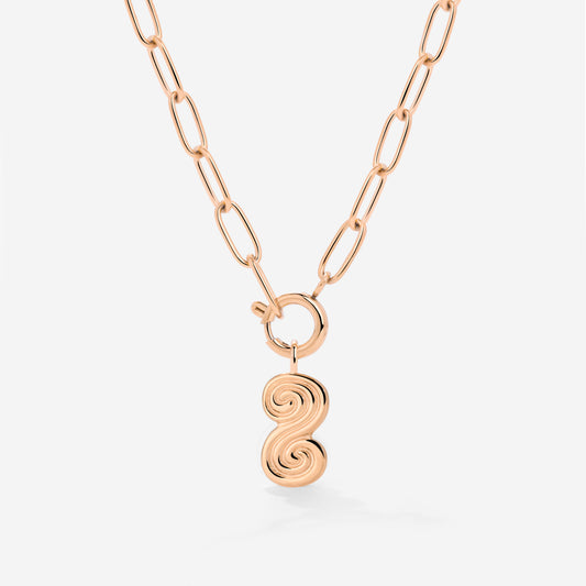 Serpent's Whisper Oval Links Necklace Set Roségold