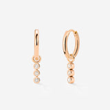 Bezel Bling Hoop Set Small Roségold