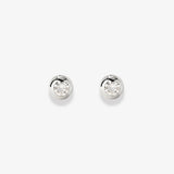 Bezel Bling Studs Silber