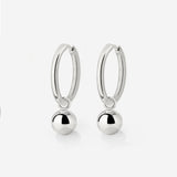 Bubbly Hoop Set Medium Silber