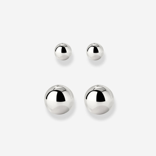 Bubbly Stud Bundle Silber