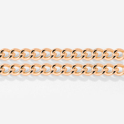 Curb Chain Double Bracelet Roségold