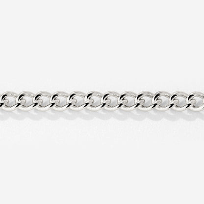 Curb Chain Necklace Silber
