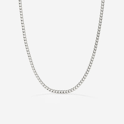Curb Chain Necklace Silber