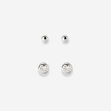 Delicate Gleam Stud Bundle Silber