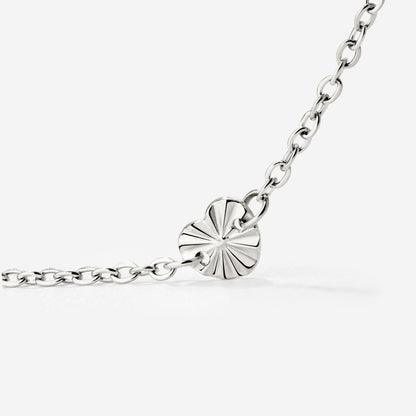 Glass Heart Necklace Silber